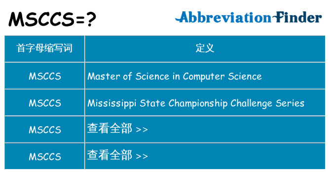 msccs 代表什么