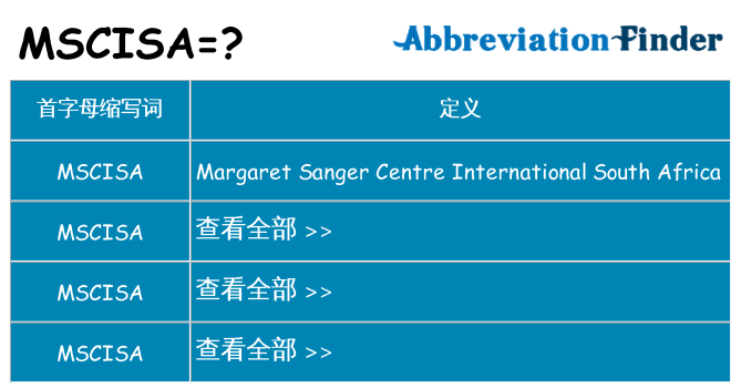 mscisa 代表什么