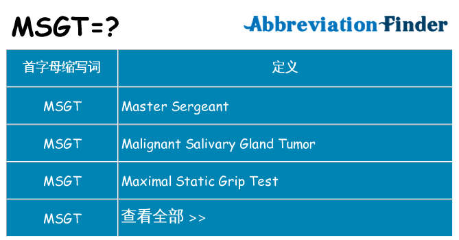 msgt 代表什么