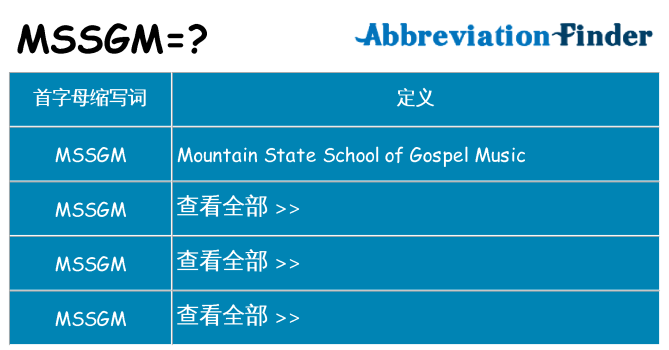 mssgm 代表什么