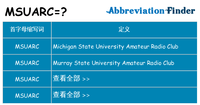 msuarc 代表什么