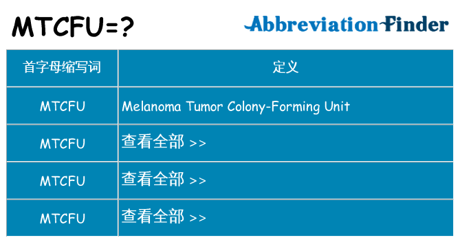 mtcfu 代表什么