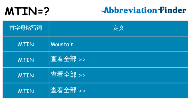 mtin 代表什么