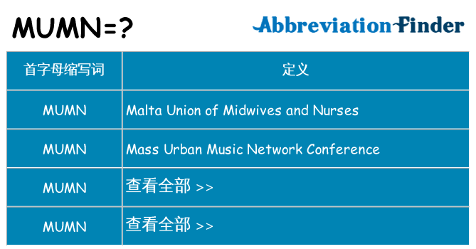mumn 代表什么