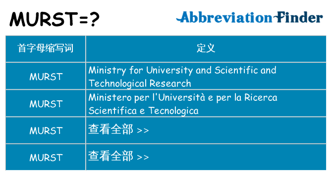 murst 代表什么