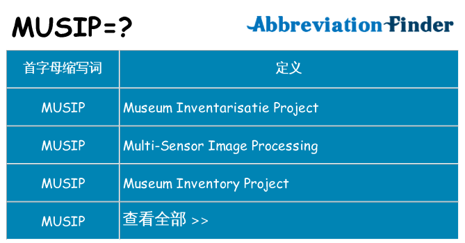 musip 代表什么