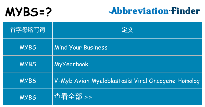 mybs 代表什么