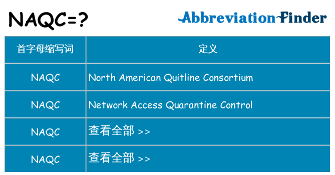 naqc 代表什么