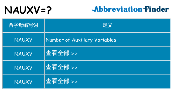 nauxv 代表什么