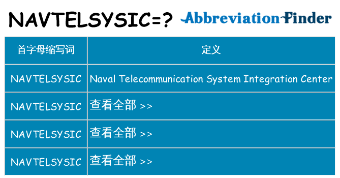 navtelsysic 代表什么