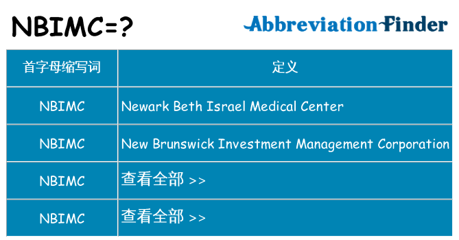 nbimc 代表什么