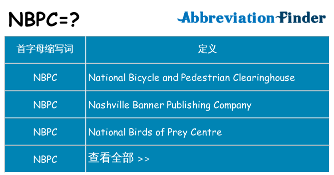 nbpc 代表什么