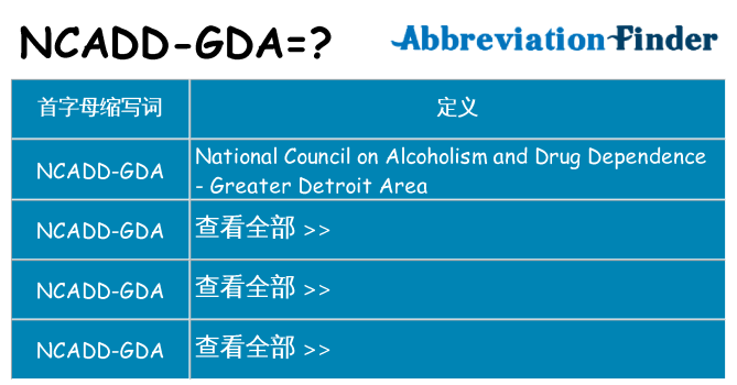 ncadd-gda 代表什么