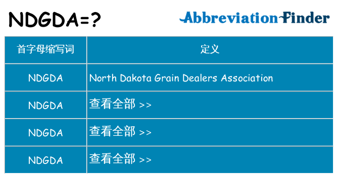 ndgda 代表什么