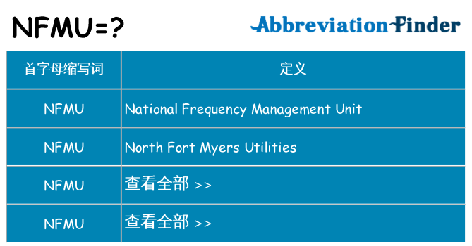 nfmu 代表什么