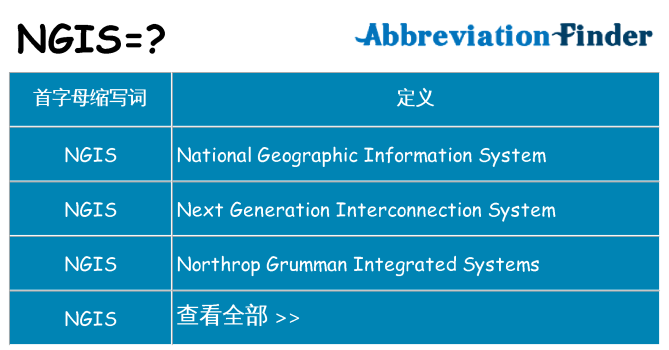 ngis 代表什么