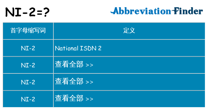 ni-2 代表什么