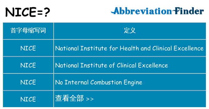 nice 代表什么