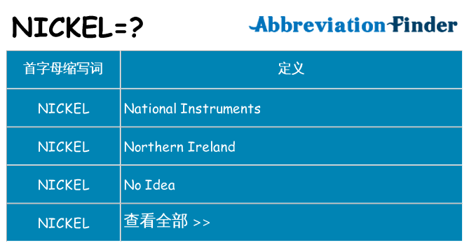 nickel 代表什么