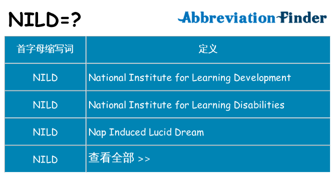nild 代表什么