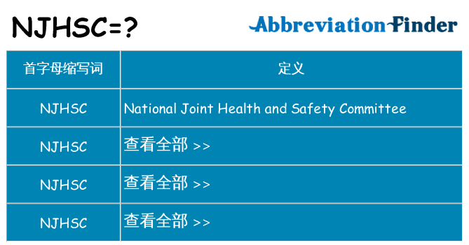 njhsc 代表什么