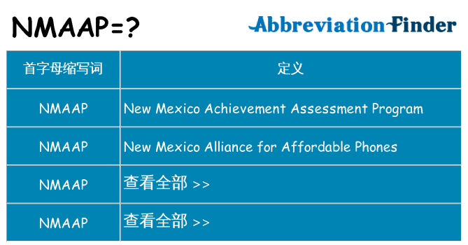 nmaap 代表什么