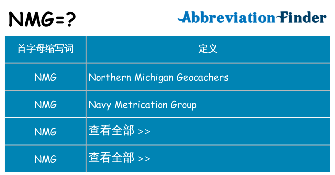 nmg 代表什么