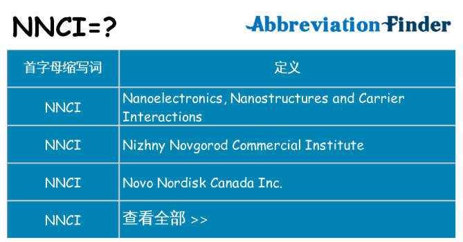 nnci 代表什么