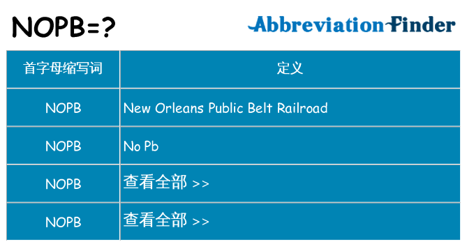 nopb 代表什么