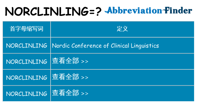 norclinling 代表什么