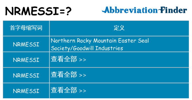 nrmessi 代表什么