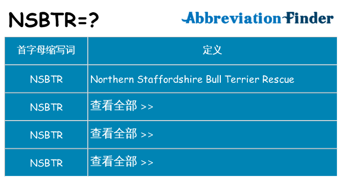 nsbtr 代表什么