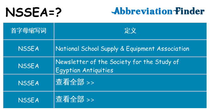 nssea 代表什么