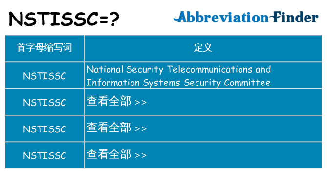nstissc 代表什么