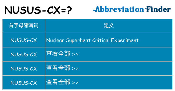 nusus-cx 代表什么