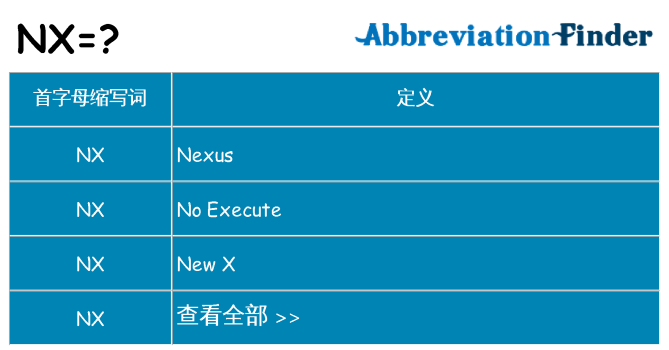nx 代表什么