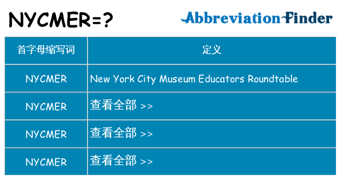 nycmer 代表什么
