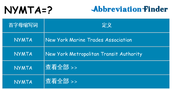 nymta 代表什么