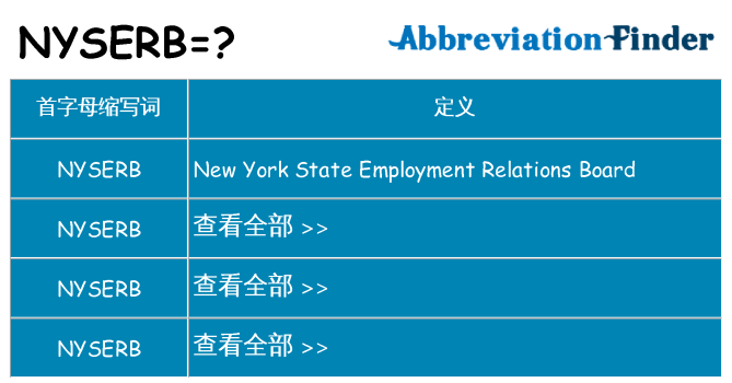 nyserb 代表什么