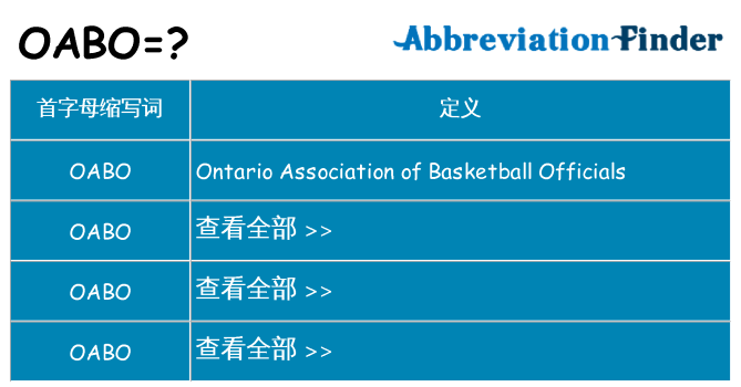 oabo 代表什么