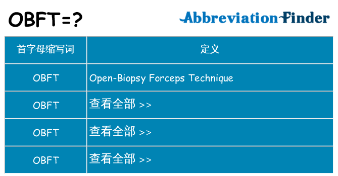 obft 代表什么