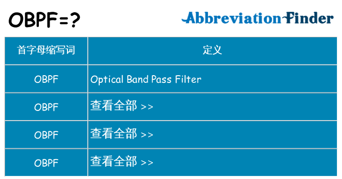 obpf 代表什么