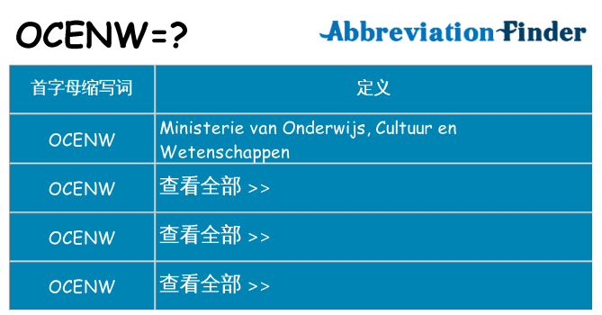 ocenw 代表什么