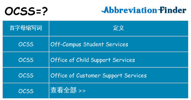 ocss 代表什么