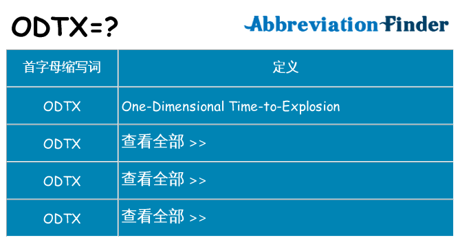 odtx 代表什么