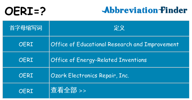 oeri 代表什么