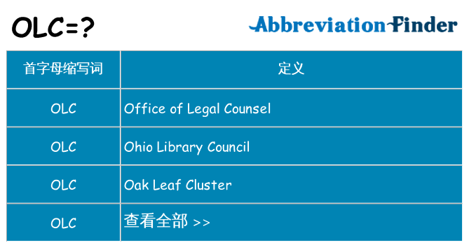 olc 代表什么
