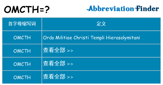 omcth 代表什么