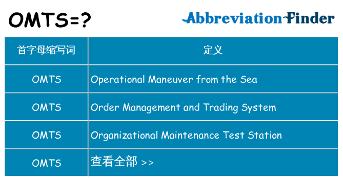 omts 代表什么