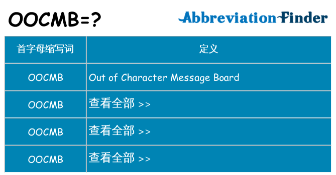 oocmb 代表什么